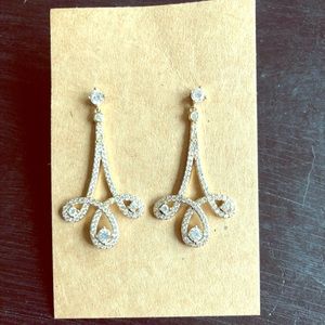 Rose gold fashion earrings